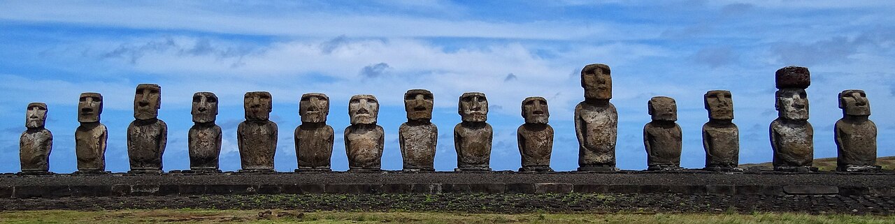 Moáis en Ahu Tongariki, Rapa Nui