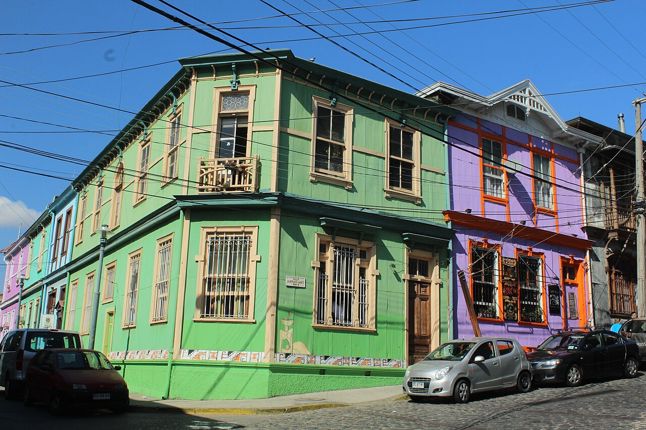 Casas coloridas en Valparaíso